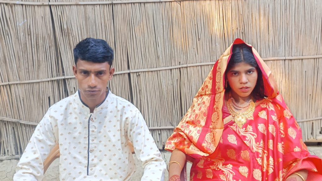 সালথায় ব্যতিক্রম উদ্যেগে বুদ্ধি প্রতিবন্ধী এতিম যুবতীর বিয়ে