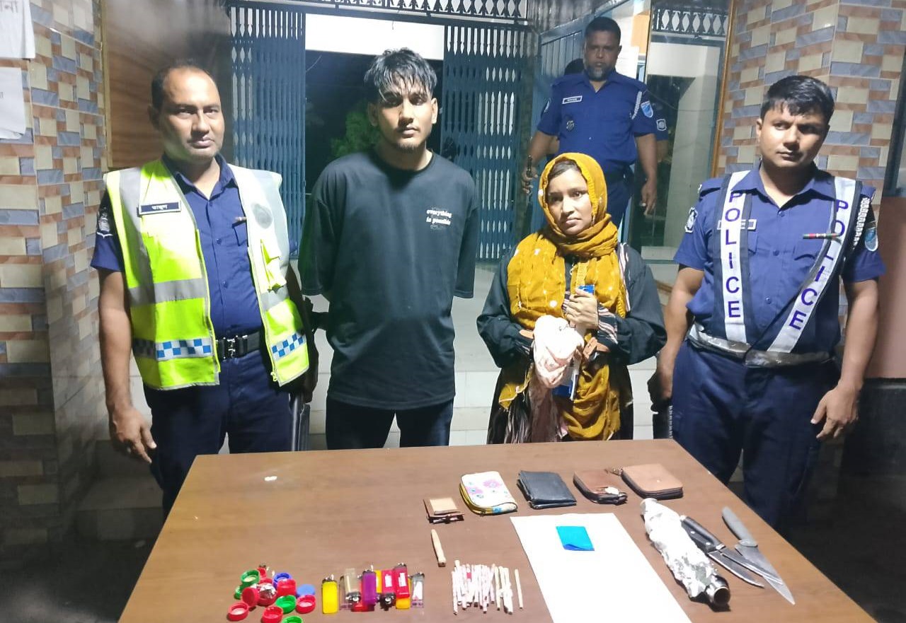 ফরিদপুরে যৌথ বাহিনীর অভিযানে মাদকসহ স্বামী-স্ত্রী গ্রেপ্তার