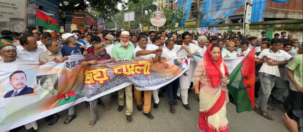 ফরিদপুরে জুলাই গণঅভ্যুত্থান বর্ষপূর্তিতে বিএনপির বিজয় র‌্যালি