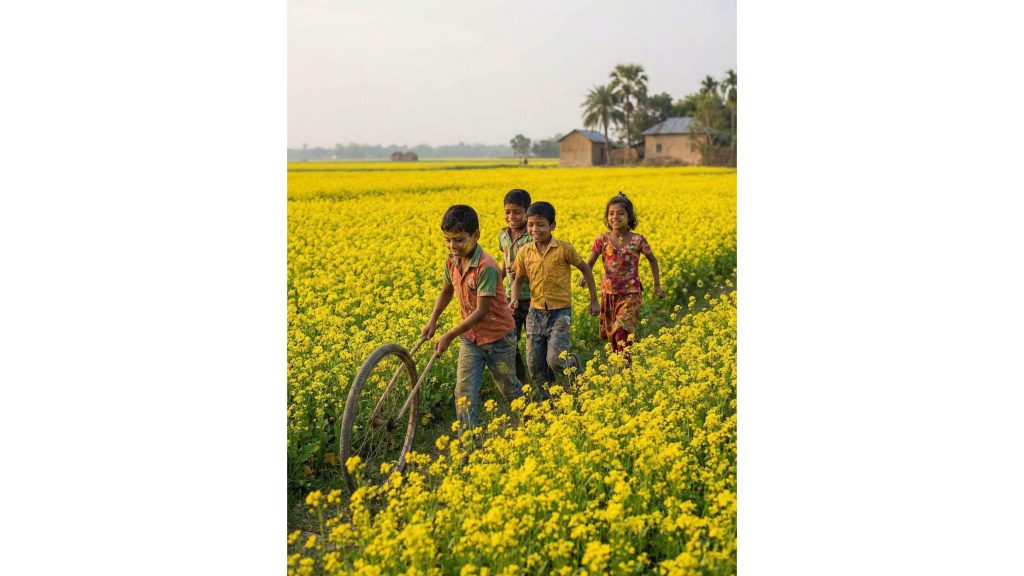 সরিষা ফুলের মাঝে জমে থাকা এক হারানো শৈশব