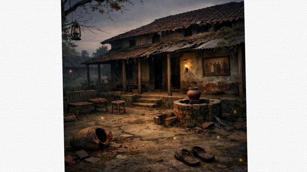 ‘ফাঁকা উঠোনে আটকে থাকা স্মৃতির হাহাকার’