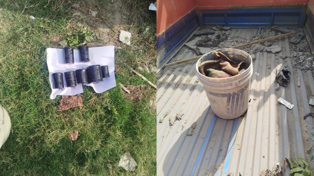 ফরিদপুরে পরিত্যক্ত বাড়ি থেকে উদ্ধার ৭টি ককটেল সদৃশ বস্তু, এলাকায় আতঙ্ক