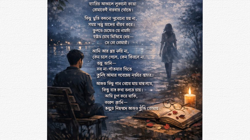 “তবুও নিঃশব্দে আজও খুঁজি তোমায়”