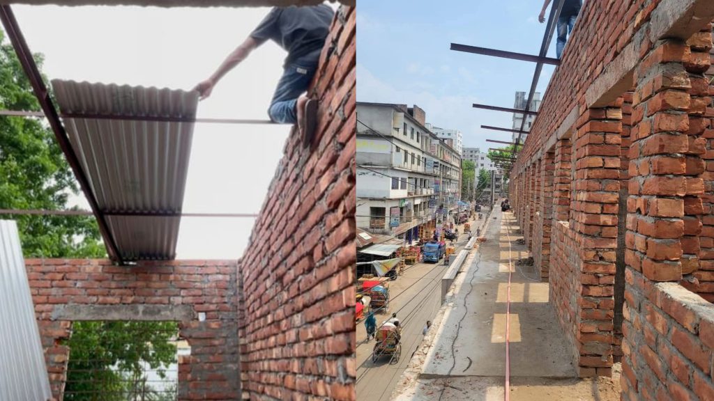 ফরিদপুরে পৌরসভার নির্দেশ অমান্য করেই পুরনো ভবনে উঠছে অবৈধ তিনতলা, আতঙ্কে মানুষ