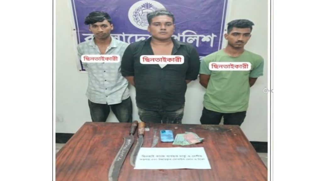 ফরিদপুরে যাত্রীবেশে ফাঁদ, অটোচালক জিম্মি—পালাতে গিয়ে ধরা ৩ ছিনতাইকারী