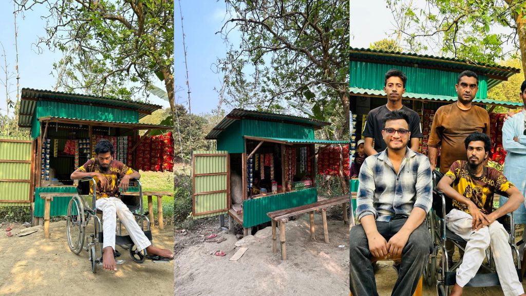 ফরিদপুরে মানবিক সহায়তায় বদলে গেল পঙ্গু কৃষকের জীবন, শুরু করলেন মুদি ব্যবসা