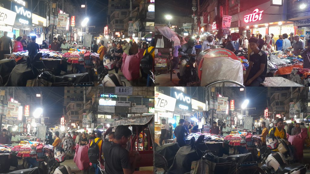 ফরিদপুরে ফুটপাত দখলে নাকাল পথচারী, জীবনের ঝুঁকি নিয়ে সড়কে হাঁটছেন নগরবাসী