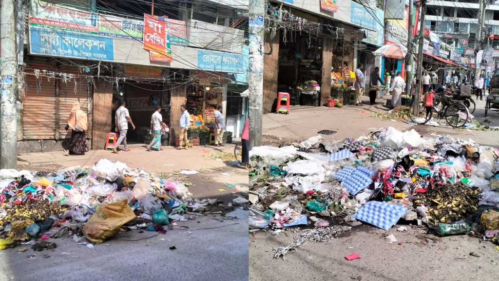 ট্রাকচালককে মারধরের প্রতিবাদে ফরিদপুরে ময়লা অপসারণ বন্ধ, ভোগান্তিতে মানুষ