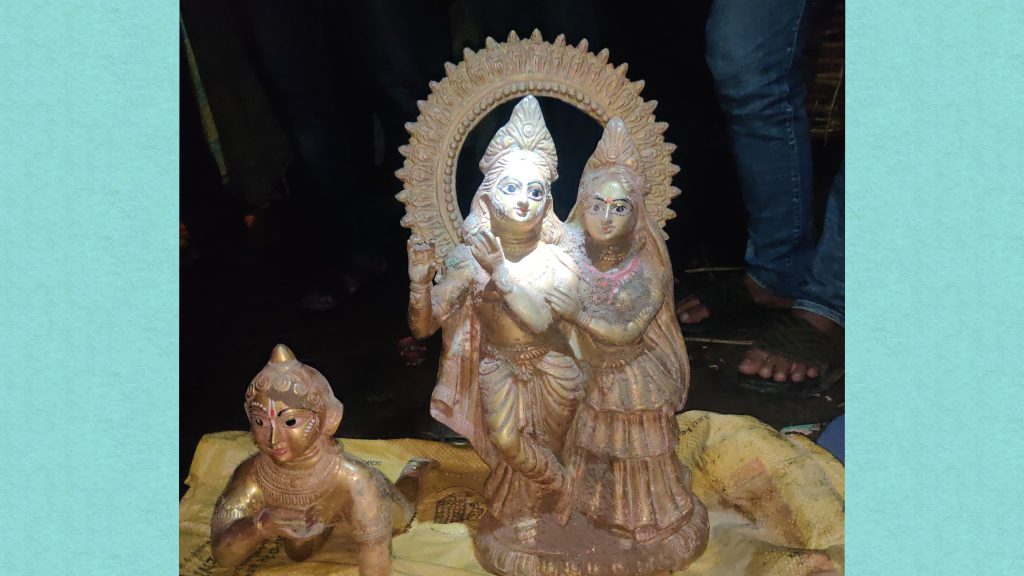 নগরকান্দায় মন্দিরে চুরি হওয়া ২২ কেজি পিতলের মূর্তি উদ্ধার, গ্রেপ্তার ৪