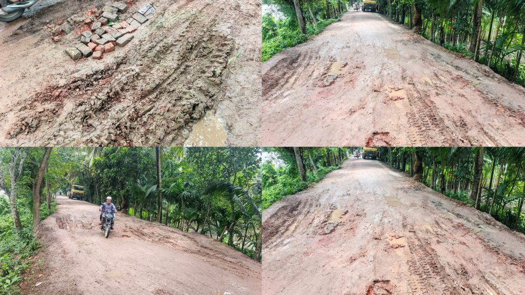 সালথায় চার বছর সংস্কারহীন সোনাপুর-ময়েনদিয়া সড়ক, দুর্ভোগে লাখো মানুষ
