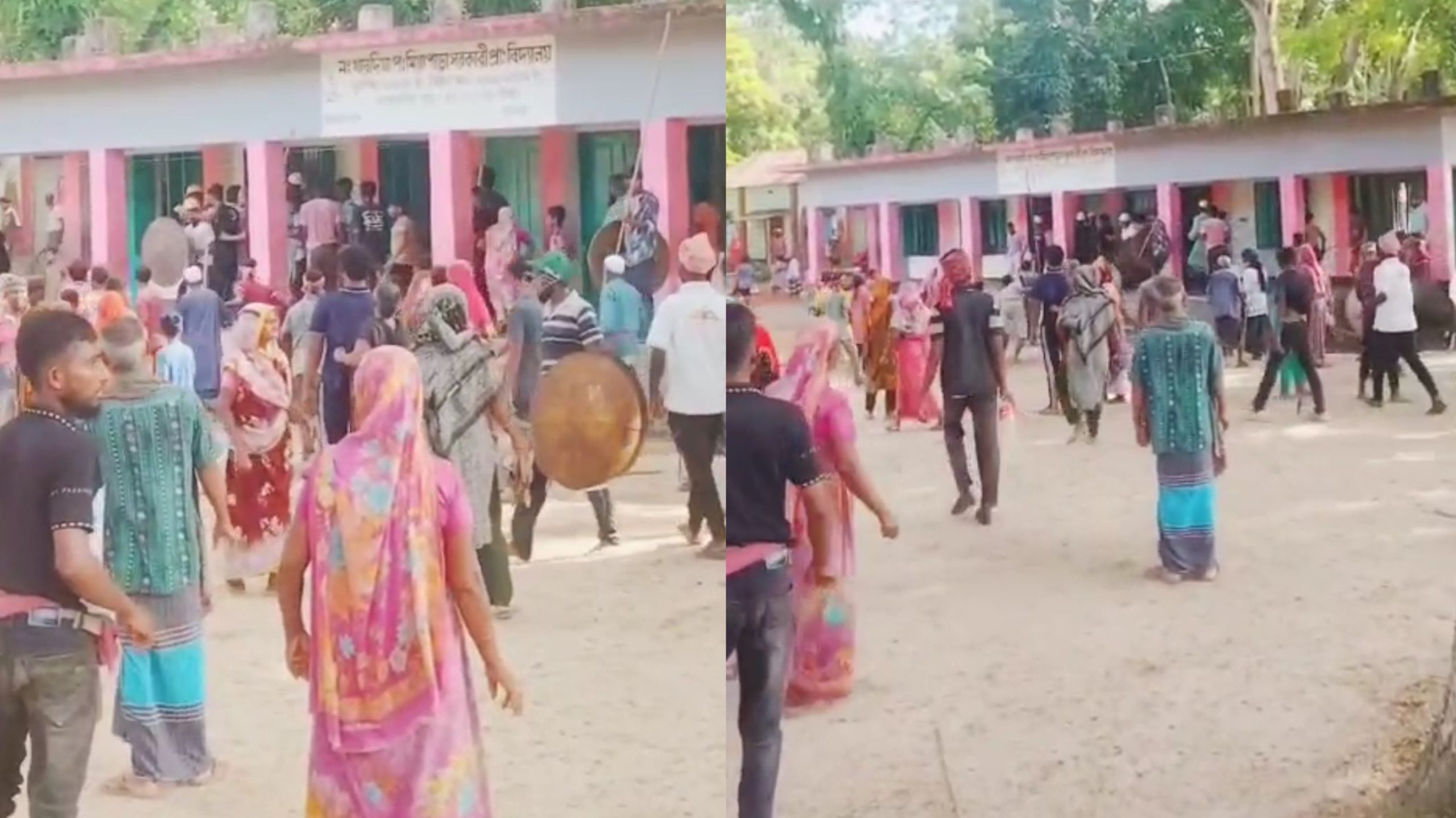 সালথায় বাঁশের সাঁকো দেওয়া নিয়ে দুই গ্রুপের সংঘর্ষ, আহত ১০