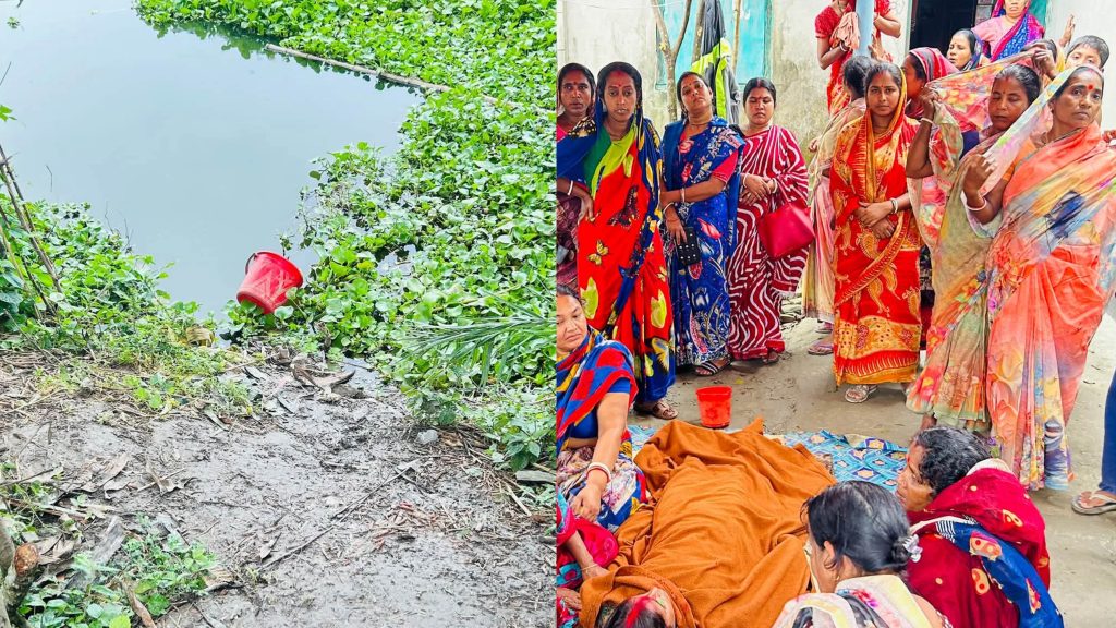 সালথায় বিলে নেমে প্রাণ গেল মৃগী রোগীর, ভেসে উঠল বালতি-জুতা